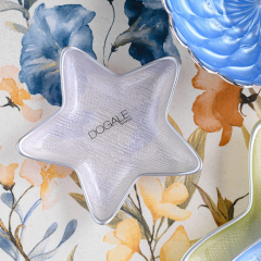 Блюдце "Звезда" 15 см, розовое