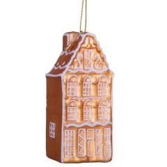 Елочная игрушка "Амстердамский пряничный домик" 9 см