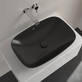 Раковина накладная Villeroy & Boch Loop & Friends 62х42,CeramicPlus, 4A5001I4, из TitanCeram, Графит