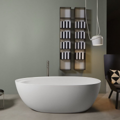 Ванна Antonio Lupi Eclipse Small 160х75, из материала Cristalplant, матовая, белая