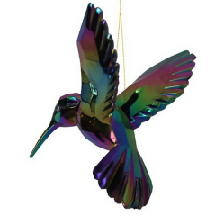 Елочная игрушка "Колибри темный" 11 см Елочная игрушка "Колибри темный" 11 см