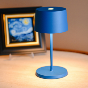 Лампа настольная Zafferano Olivia Pro Mini 22 см, кобальтовая