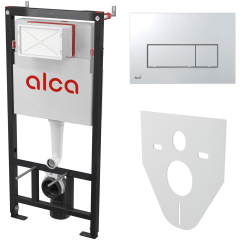 Комплект инсталляции Alca AM101/1120 + Кнопка Thin M571, хром, 4в1