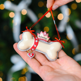 Игрушка на елку "Косточка с короной" 9 см