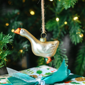 Елочная игрушка "Гусь" 8 см