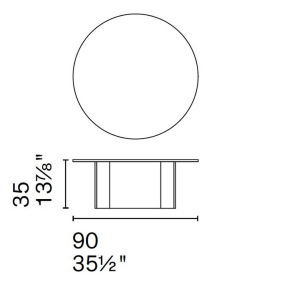Стол журнальный Calligaris Lagune 90х90 CS5148, Hemp