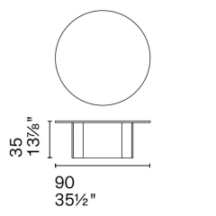 Стол журнальный Calligaris Lagune 90х90 CS5148, Hemp
