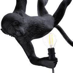 Лампа подвесная Seletti Monkey Lamp Swing Outdoor 44 см, черная
