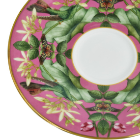 Чашка чайная с блюдцем "Розовый лотос" 140 мл