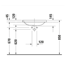 Раковина Duravit DuraStyle 60х43, встраиваемая, белая