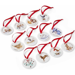 Набор подвесок Wrendale Designs Christmas 7 см, 12 шт