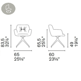 Стул Calligaris Cocoon CS2085, Hemp