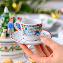 Чашка для эспрессо с блюдцем Christmas games 80 мл