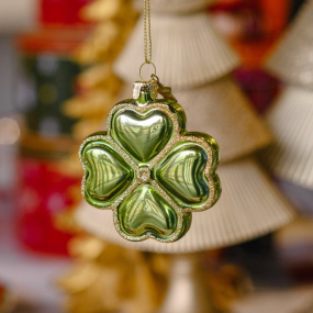 Елочная игрушка "Клевер" 8 см