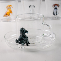 Чашка чайная с блюдцем "Пудель" Dogs 300 мл