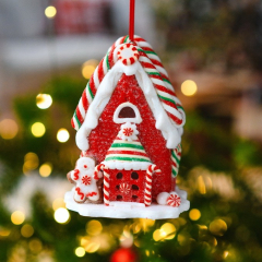 Елочная игрушка "Пряничный домик" 10,2 см, в ассортименте