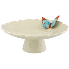 Блюдо для торта на ножке Cloudy Butterflies 39х17 см