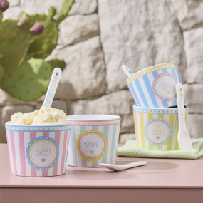 Набор для мороженого La Petite Gelateria, 4 предмета, розово-голубой