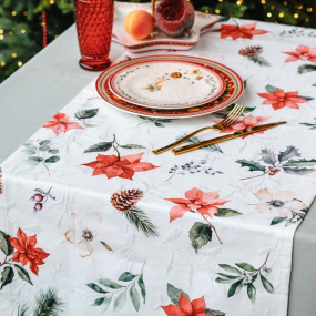 Скатерть-дорожка Xmas Flowers 40х100 см
