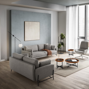 Стол журнальный Calligaris Arena 42х42 CS5118-P, Black / Cognac