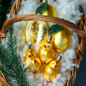 Игрушка на елку "Маленький цыпленок" 7 см