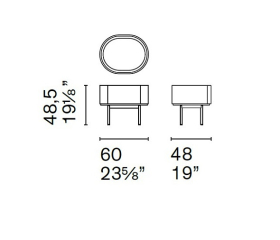 Тумба Calligaris Lake CS6076-5, Canaletto Walnut/Bronze