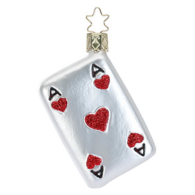 Игрушка на елку "Туз червей" 8,5 см