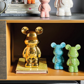 Фигурка декоративная "Медведь" 18 см, зеленая