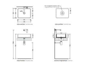 Раковина накладная Flaminia Miniwash 48х36 MWL48, белая