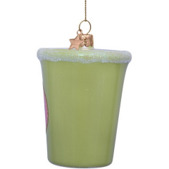 Елочная игрушка "Матча латте" 8 см