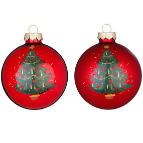 Елочный шар "Елка" 8 см, цвет в ассортименте