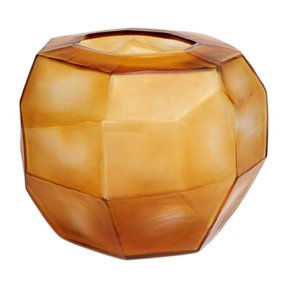 Ваза Guaxs Cubistic 27 см, прозрачно-золотая