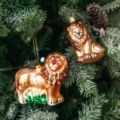 Новогодняя игрушка "Лев" 11 см