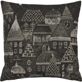 Чехол для подушки декоративной Notte Santa 45х45 см, цвет антрацит