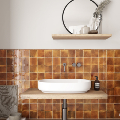 Плитка керамическая Equipe Hanoi 10х10, Burnt Red, 8 мм