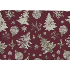 Салфетка под тарелку Crystal Tree 35х50 см, цвет бургунди