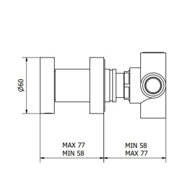 Внешняя часть iB Rubinetti Totem TO405BM дивертера на 3 потока, черный матовый