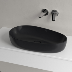 Раковина накладная Villeroy & Boch Antao 65х40, CeramicPlus, 4A7465R7, из TitanCeram, Pure Black