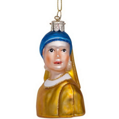Елочная игрушка "Девушка с жемчужной серёжкой" 8 см