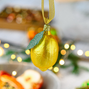 Игрушка на елку "Лимон" 8,5 см