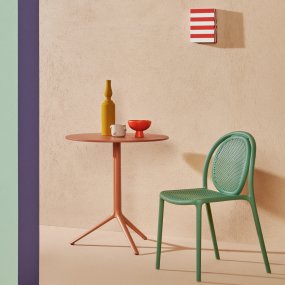 Стол журнальный Pedrali Lamiera 70х70, Terracotta