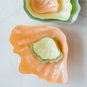 Блюдо сервировочное Galassia Shell 32 см, оранжевое