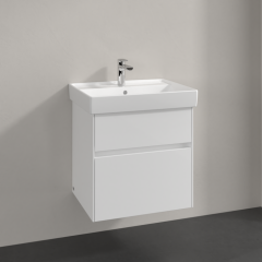 Тумба с раковиной Villeroy & Boch Collaro 60х47, подвесная, Glossy White