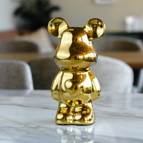 Фигурка-копилка "Медведь" 27 см, цвет золото