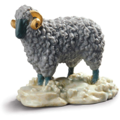 Статуэтка Lladro Chinese zodiac "Барашек мини. Серый" 8х9х6 см