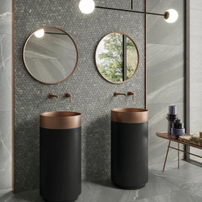 Мозаика керамогранитная Italon Metropolis 28,6х34,7 Naturale, Graphite Dark Icon, 9 мм