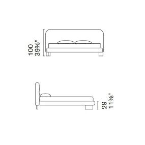 Кровать Calligaris Kilian Round 180х200 CS6107, Ecru