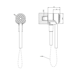 Комплект для душа Gessi HI-FI 63199.707, брашированный черный PVD