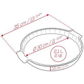Форма для выпечки тарта Appolia 30 см, синяя