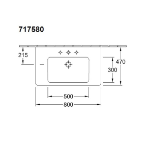 Раковина подвесная Villeroy & Boch Subway 2.0 80х47, CeramicPlus, 717580R1